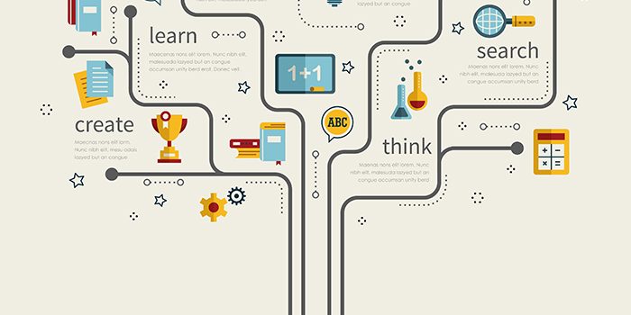Education Infographic Design With Pencil Tree And Icons